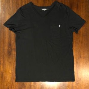 Baldwin Denim Black V-Neck Pocket T-Shirt